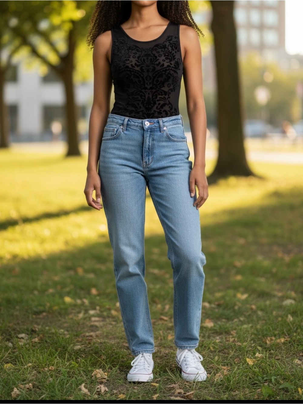 Material Girl Black Sleeveless Velvet Burnout Bodysuit with Keyhole Back